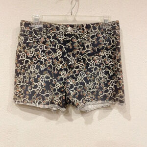 Isabel Etoile Marant Printed Denim Shorts Size 2 EUC